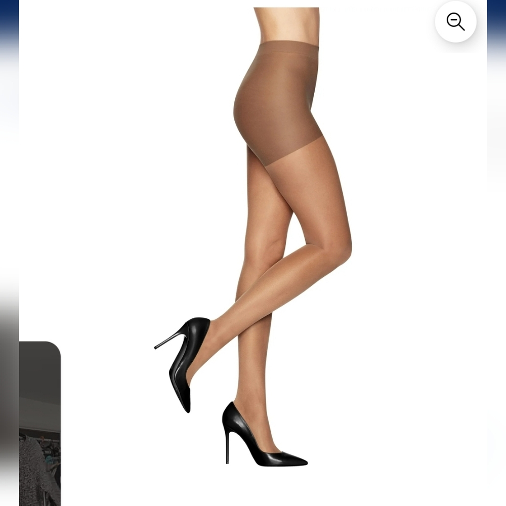 4-Sheer Control Top Medium Support Pantyhose